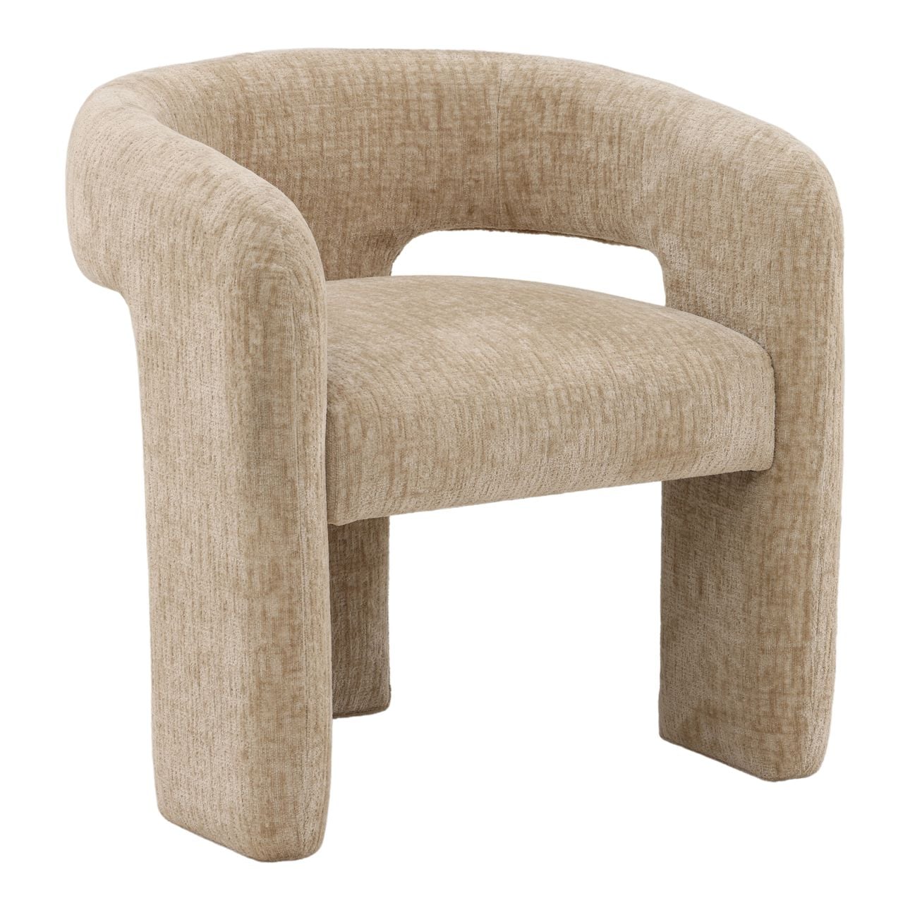 Aura Sand Chenille Fabric Chair 28 in Wide