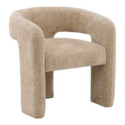 Aura Sand Chenille Fabric Chair 28 in Wide