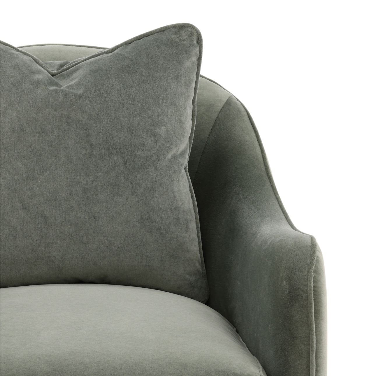 Opal Eucalyptus Velvet Fabric Chair 29 in Wide