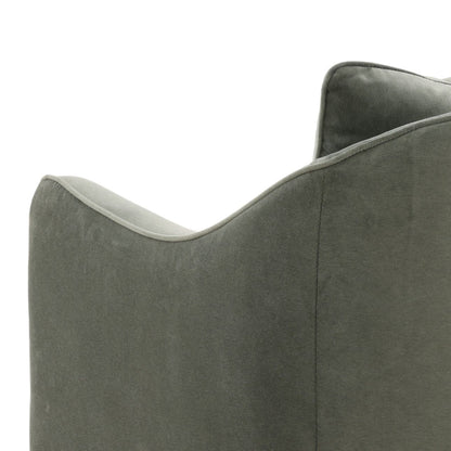 Opal Eucalyptus Velvet Fabric Chair 29 in Wide
