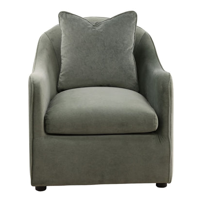Opal Eucalyptus Velvet Fabric Chair 29 in Wide