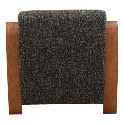 Elevated Multi-Tone Boucle Fabric and Oak Wood Home Accent