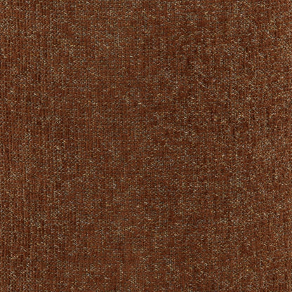 Eva Brown and Brown Chenille Fabric and Oak Wood Stool 17.5 in Wide