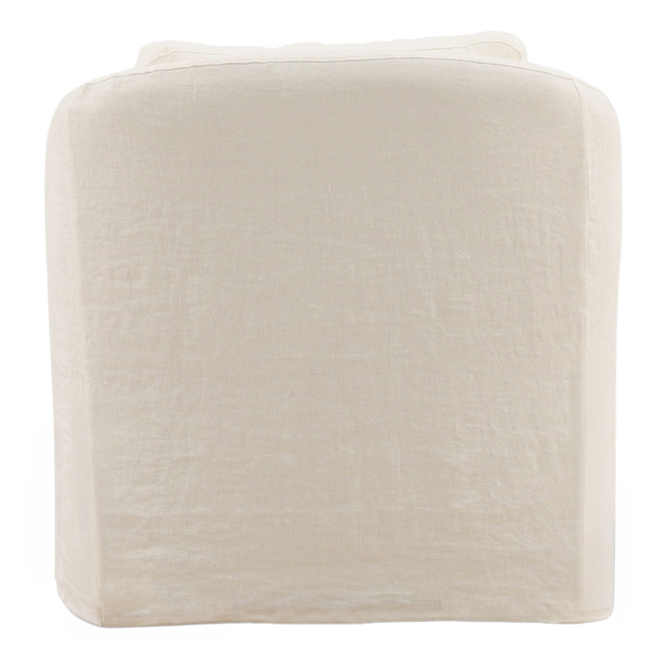 Vera Off White Linen Fabric Chair 34 in Wide