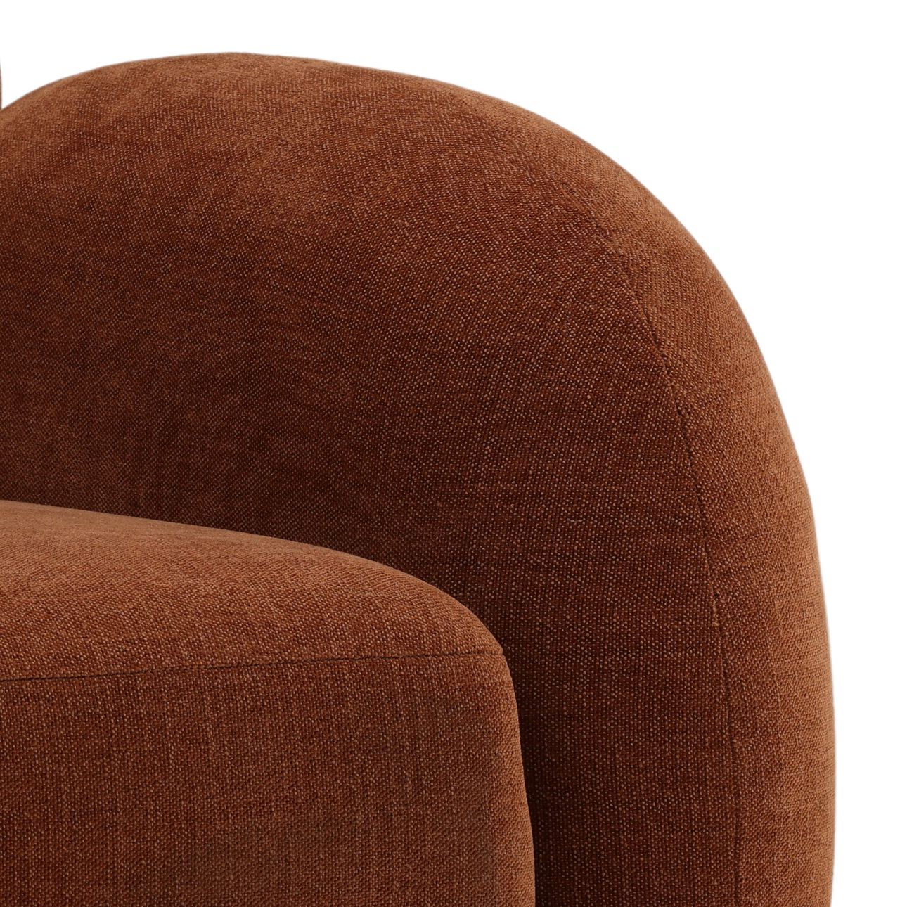 Sepulveda Rust Basketweave Fabric Chair 38.5 in Wide