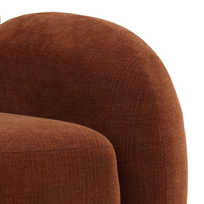 Sepulveda Rust Basketweave Fabric Chair 38.5 in Wide