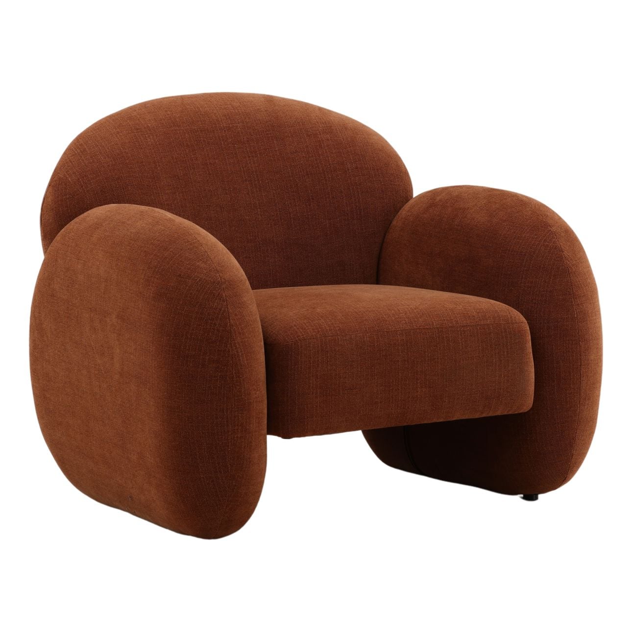 Sepulveda Rust Basketweave Fabric Chair 38.5 in Wide