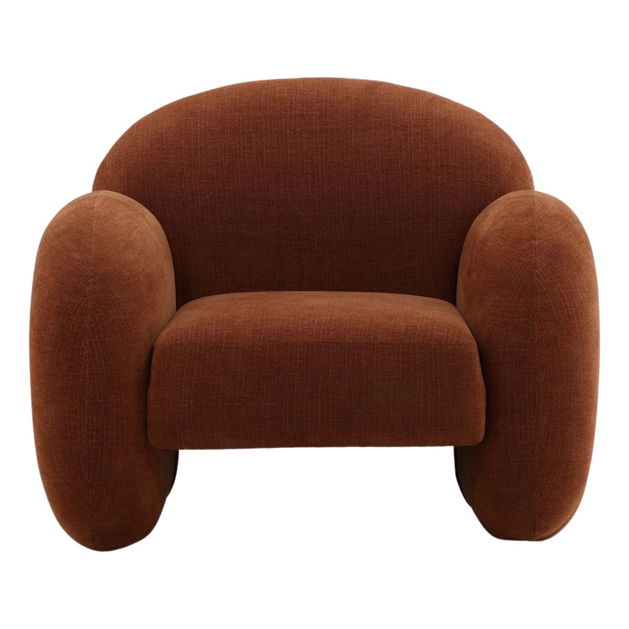 Sepulveda Rust Basketweave Fabric Chair 38.5 in Wide