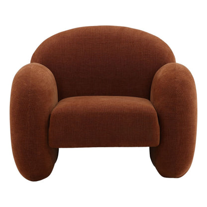 Sepulveda Rust Basketweave Fabric Chair 38.5 in Wide