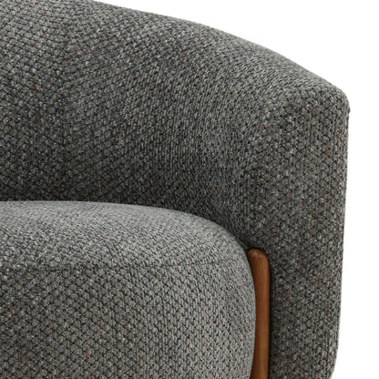Blue Chunky Boucle Chair 36.5 in Wide