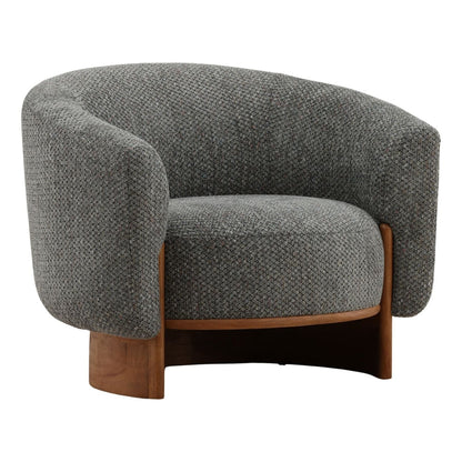 Blue Chunky Boucle Chair 36.5 in Wide