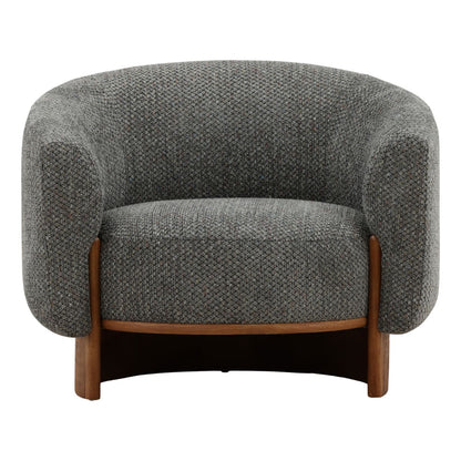Blue Chunky Boucle Chair 36.5 in Wide