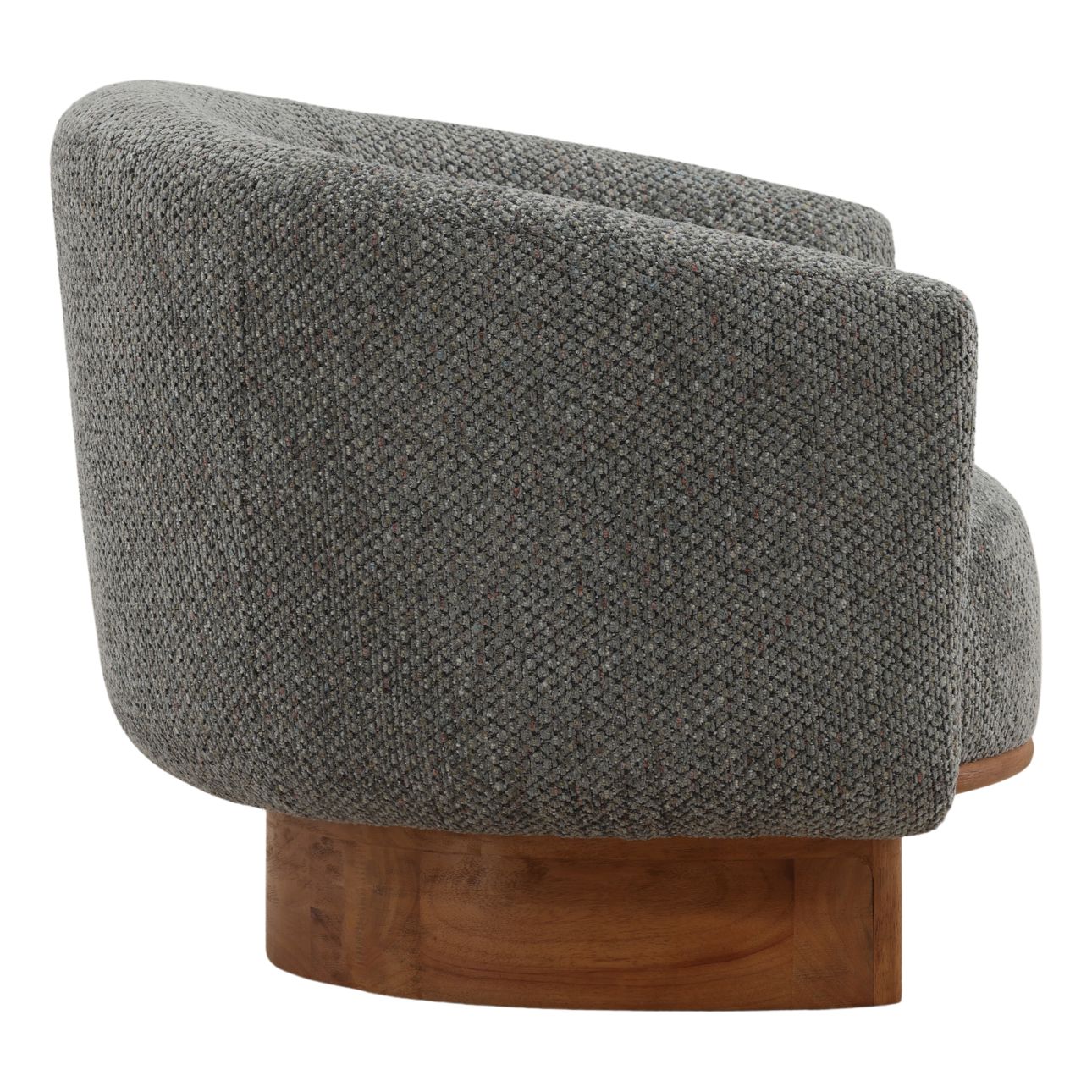 Blue Chunky Boucle Chair 36.5 in Wide
