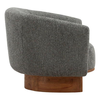 Blue Chunky Boucle Chair 36.5 in Wide