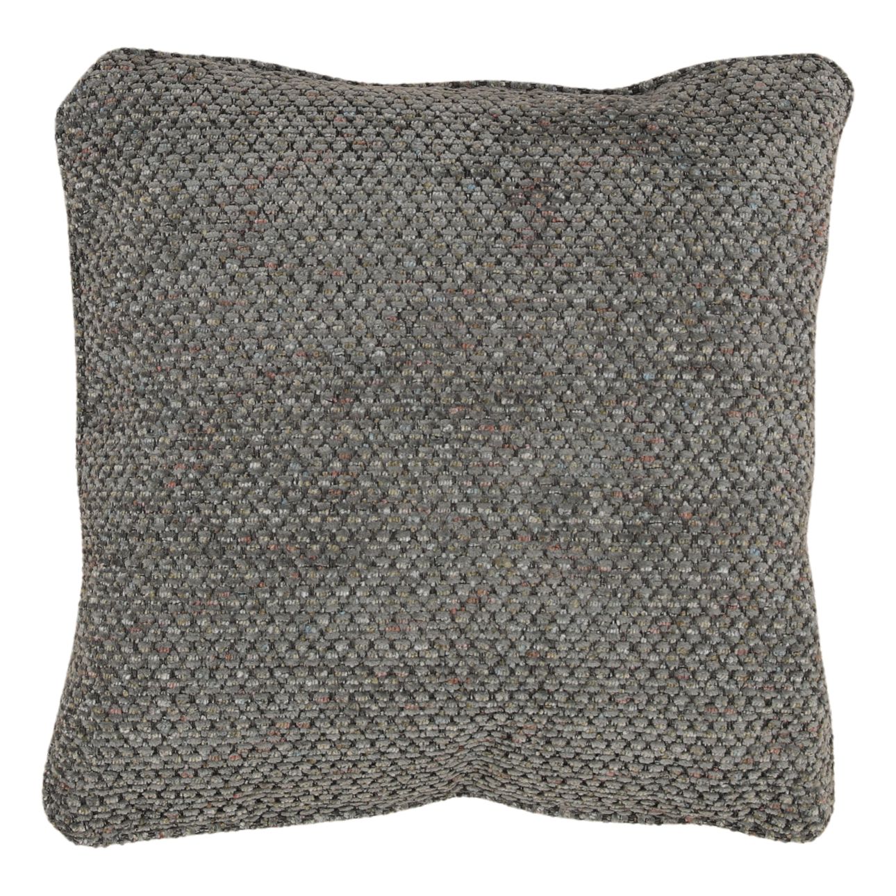 Blue Chunky Woven Chenille Fabric Pillow 20 in Wide