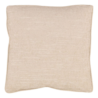 Cream Textured Woven Chenille Fabric Pillow 20 in Wide