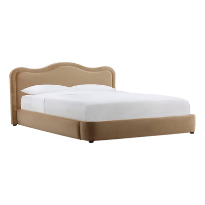 Refined Velvet Fabric Bed