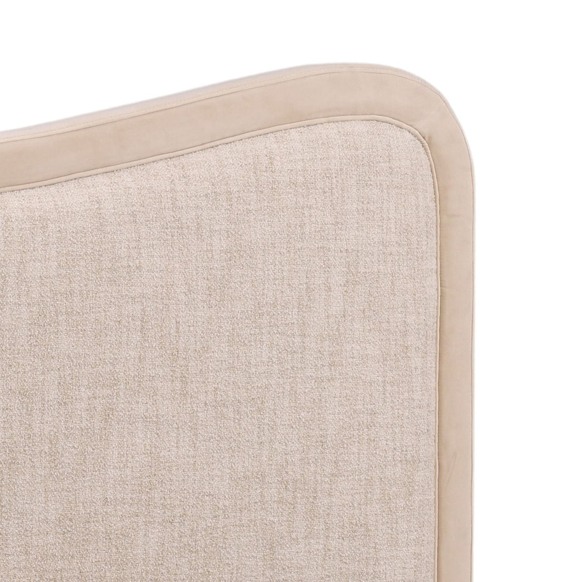 Artisan Velvet and Boucle Fabric Bed
