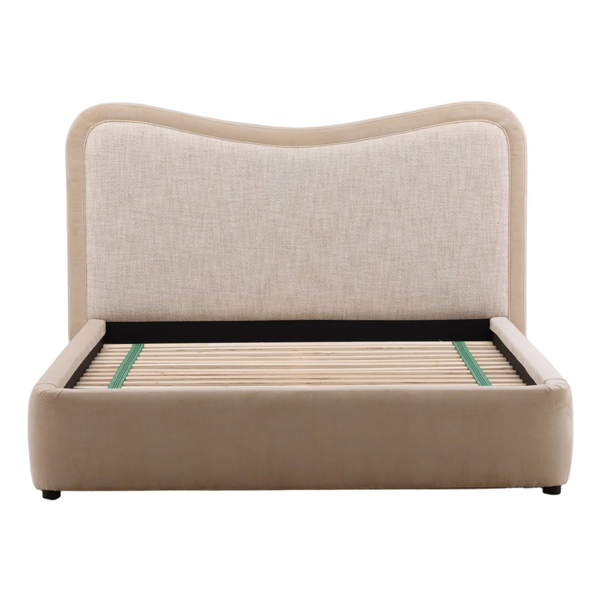 Artisan Velvet and Boucle Fabric Bed
