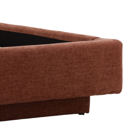 Modern Plain Woven Fabric Bed