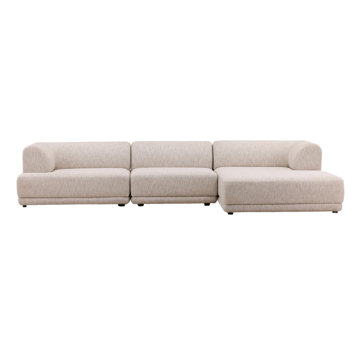 Artisan Plain Tweed Fabric Sectional