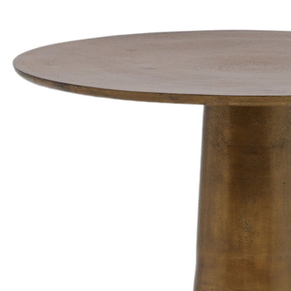 Antique Brass Finish Aluminum Table 19 in Wide