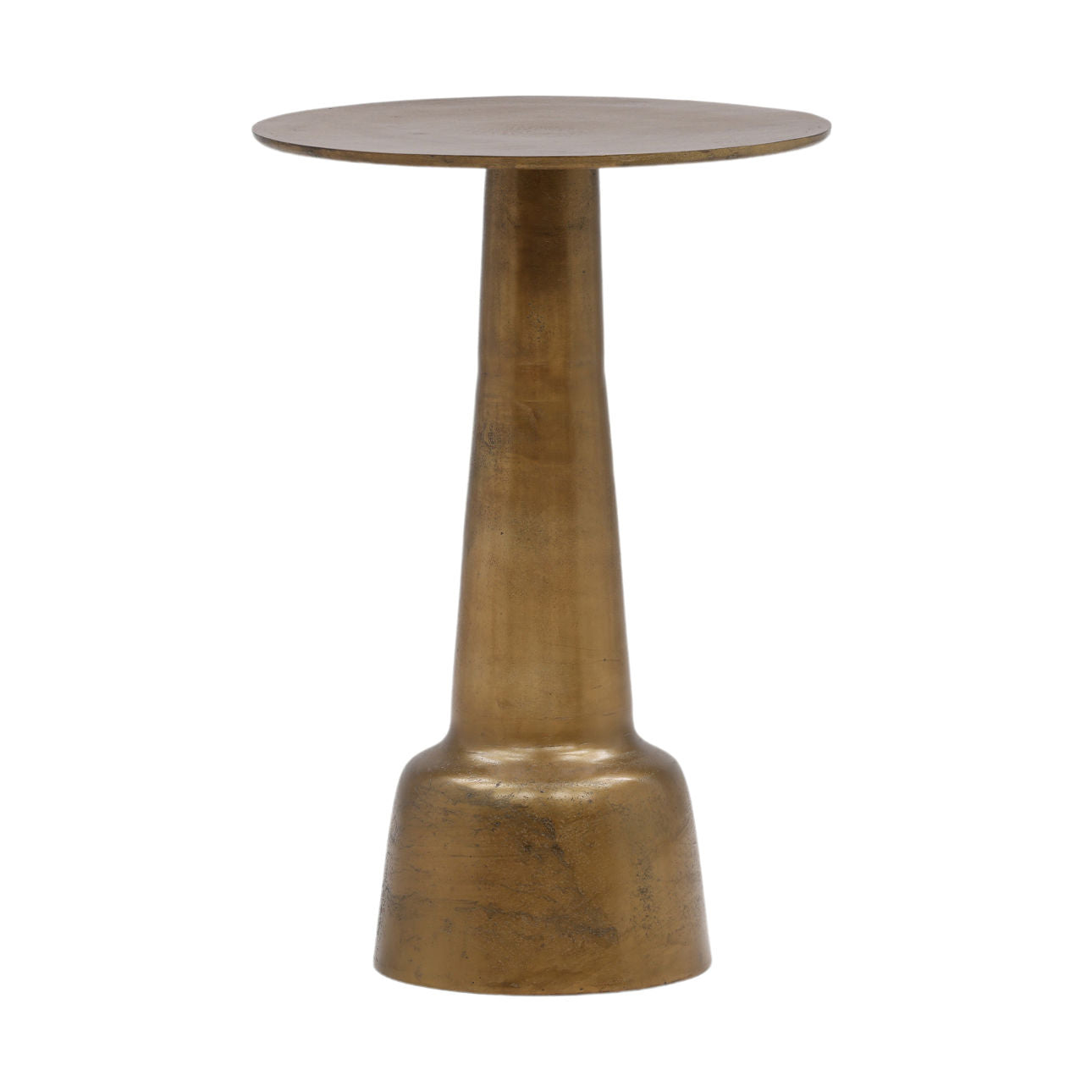 Antique Brass Finish Aluminum Table 19 in Wide