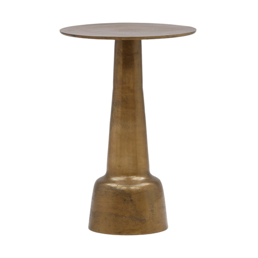 Antique Brass Finish Aluminum Table 19 in Wide