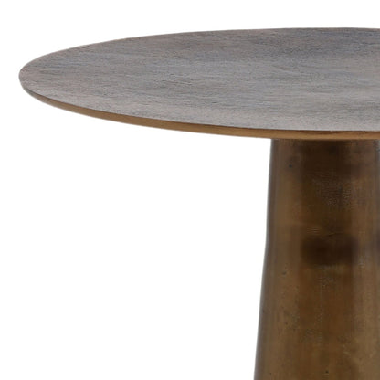 Antique Brass Finish Aluminum Table 19 in Wide