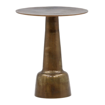 Antique Brass Finish Aluminum Table 19 in Wide