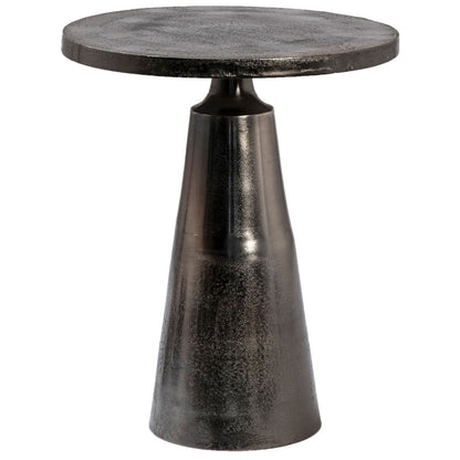 Black Nickel Finish Aluminum Table 19.5 in Wide
