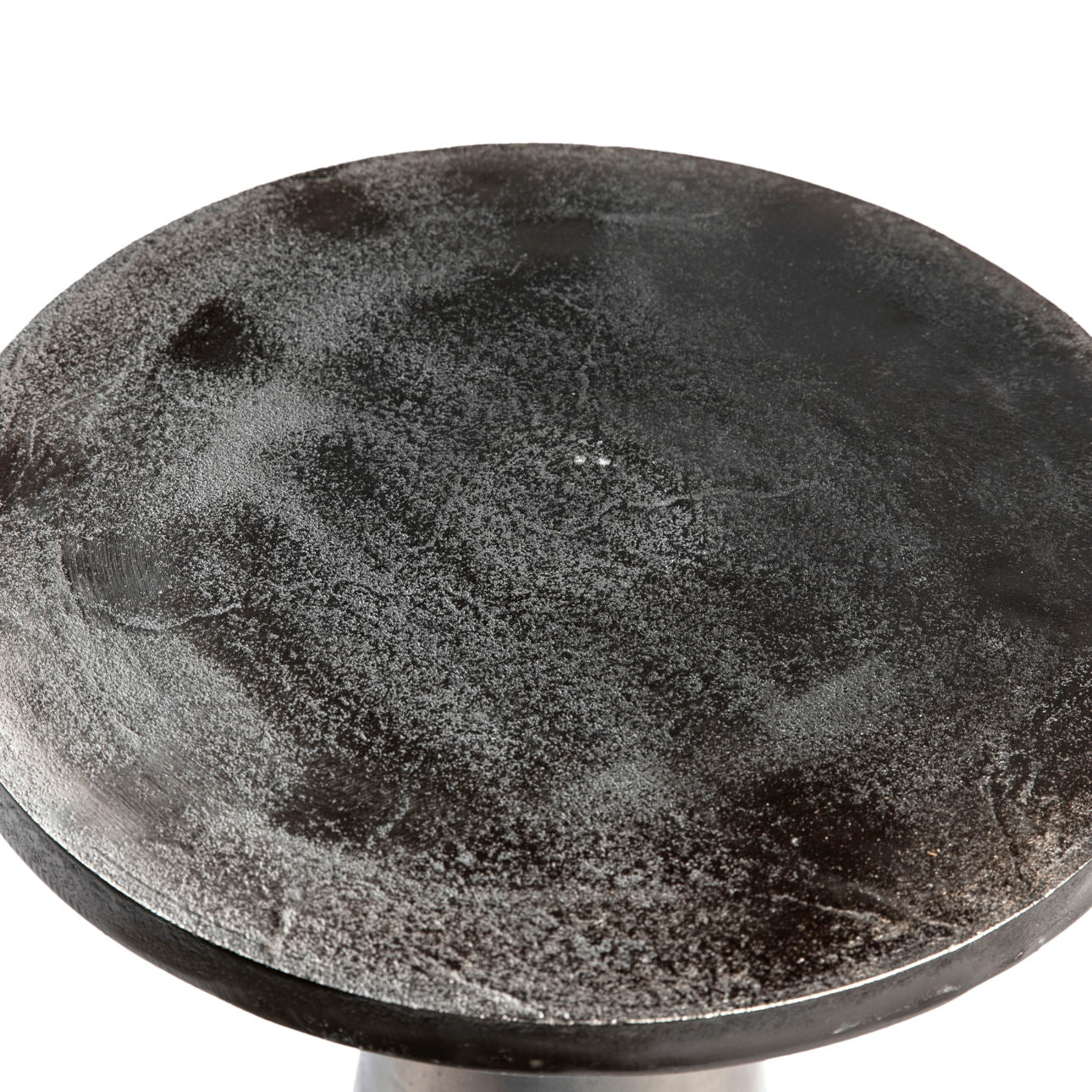 Black Nickel Finish Aluminum Table 19.5 in Wide