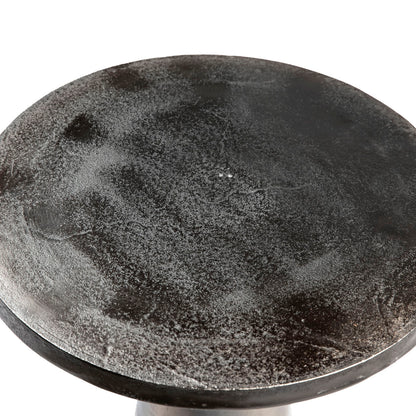 Black Nickel Finish Aluminum Table 19.5 in Wide