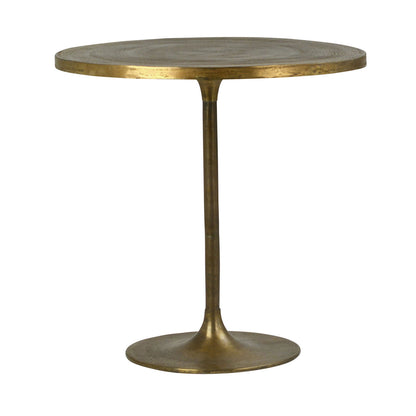 Antique Brass Finish Aluminum Table 31.5 in Wide