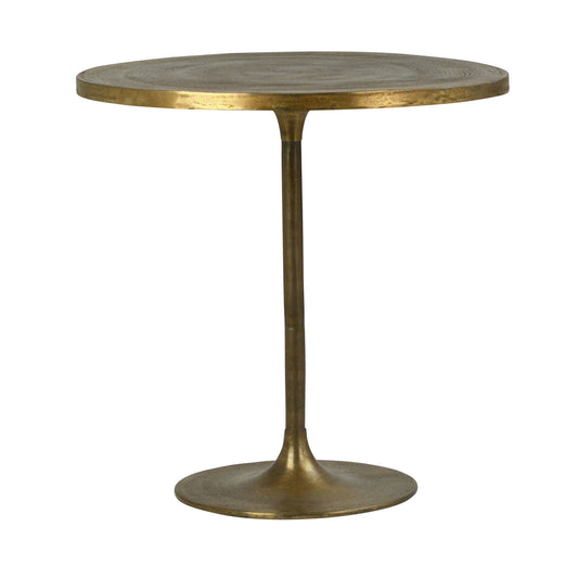 Antique Brass Finish Aluminum Table 31.5 in Wide
