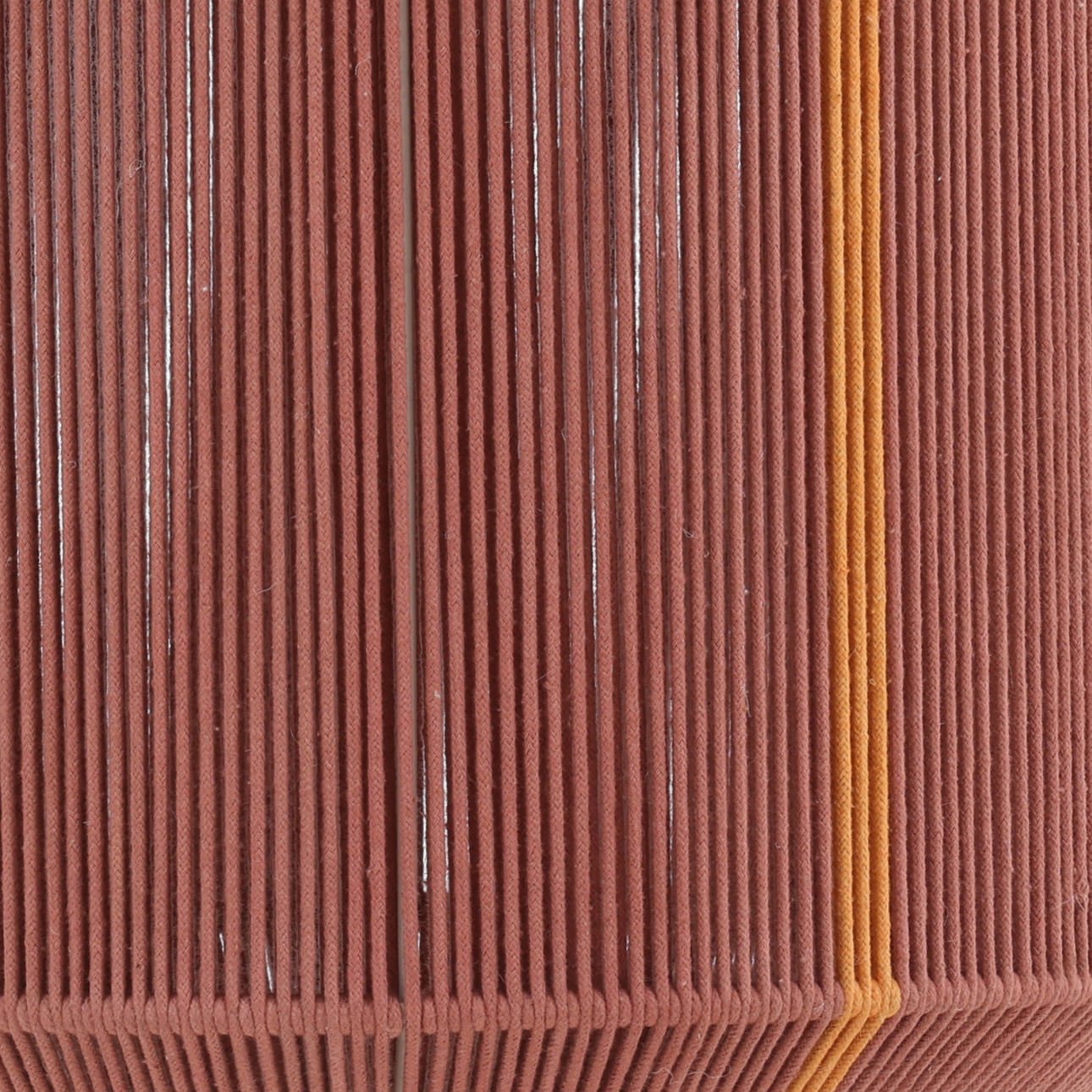 Terracotta Cotton Rope and Steel Light 14.5 in Wide