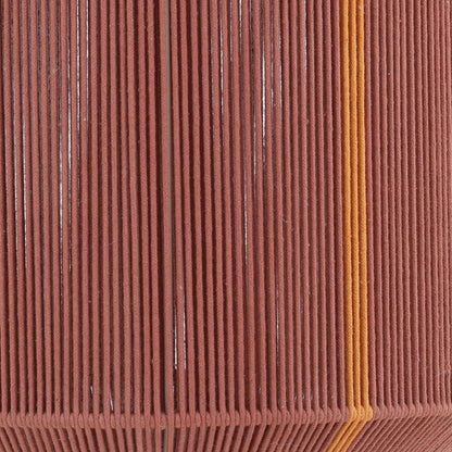 Terracotta Cotton Rope and Steel Light 14.5 in Wide