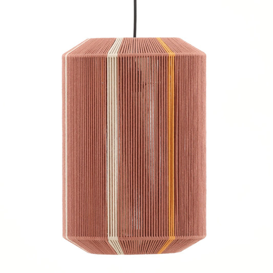 Terracotta Cotton Rope and Steel Light 14.5 in Wide