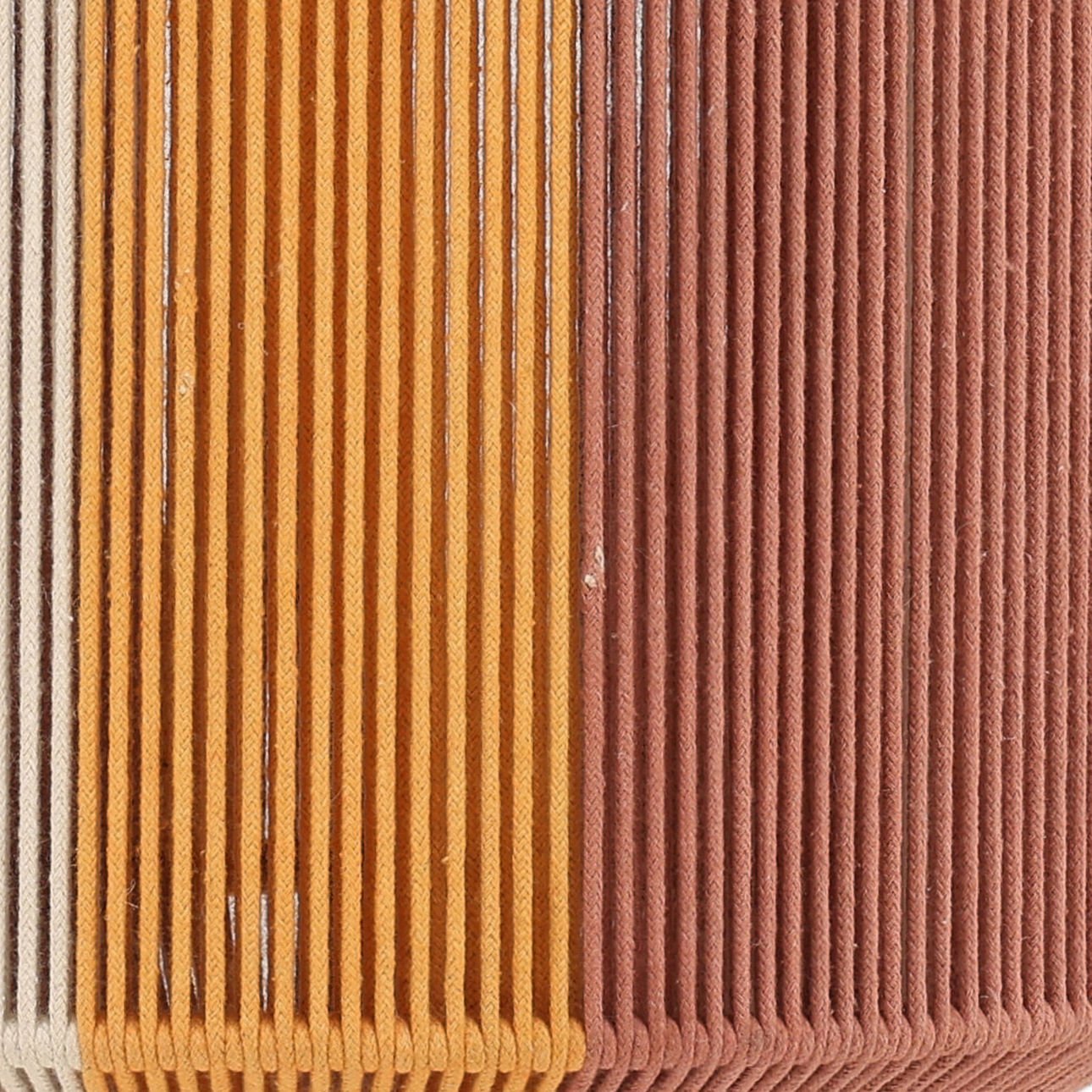 Terracotta Cotton Rope and Steel Light 14.5 in Wide