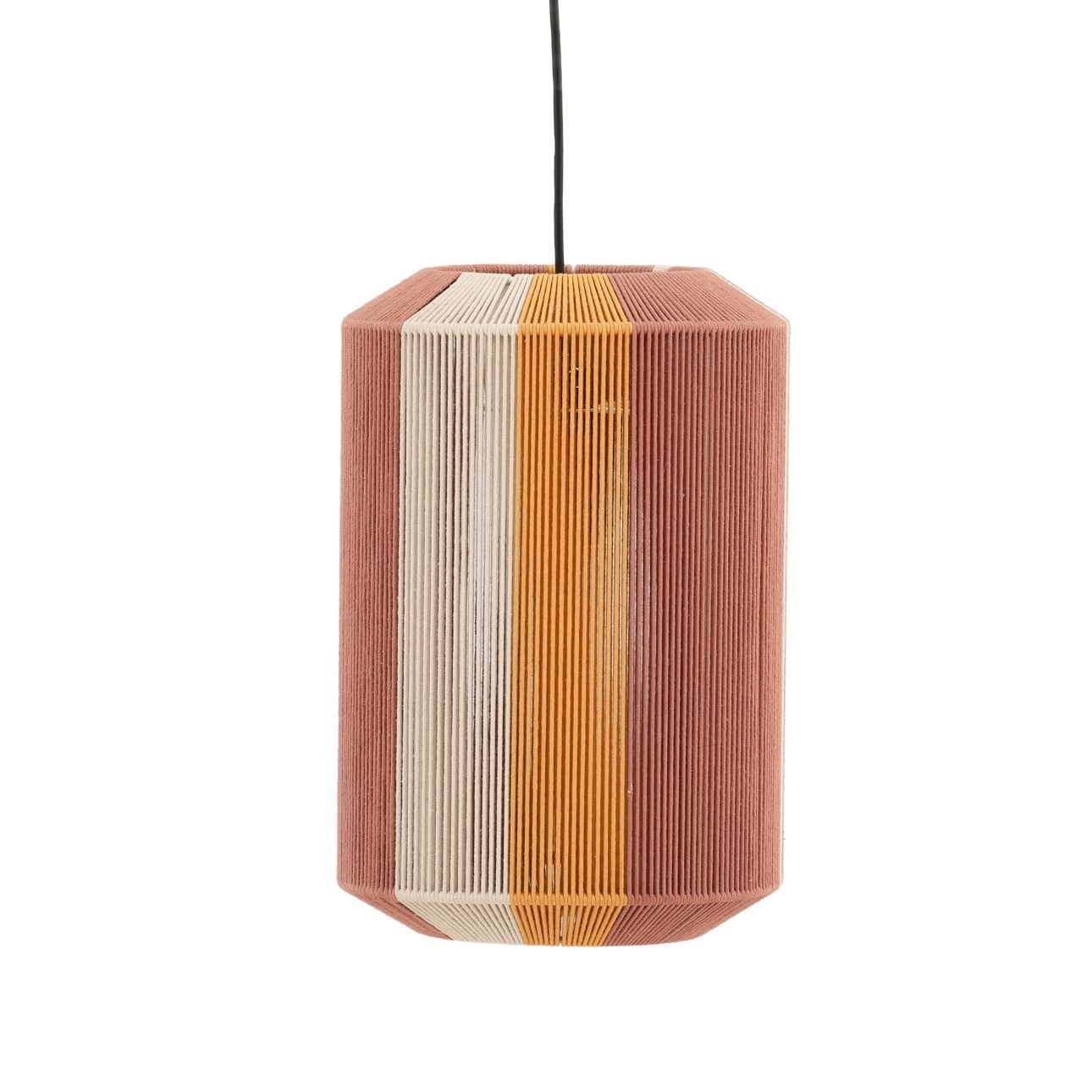 Terracotta Cotton Rope and Steel Light 14.5 in Wide