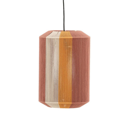 Terracotta Cotton Rope and Steel Light 14.5 in Wide