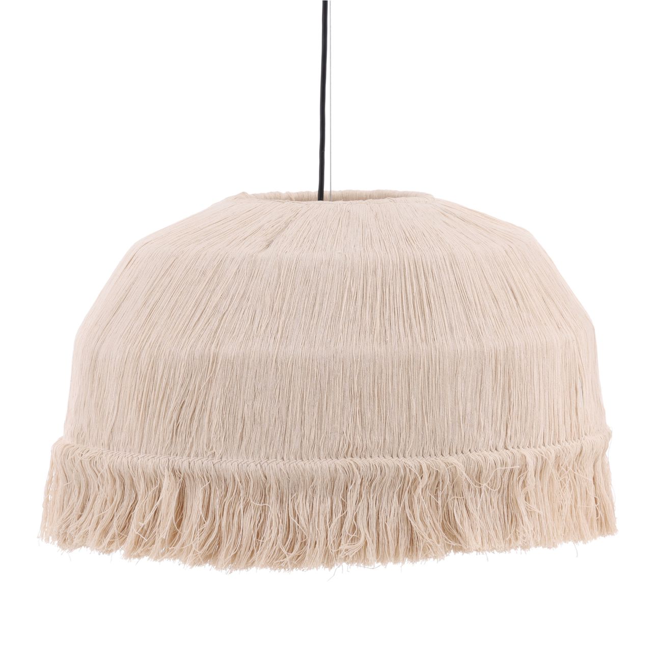 Natural Cotton Rope and Steel Light 22 in Wide