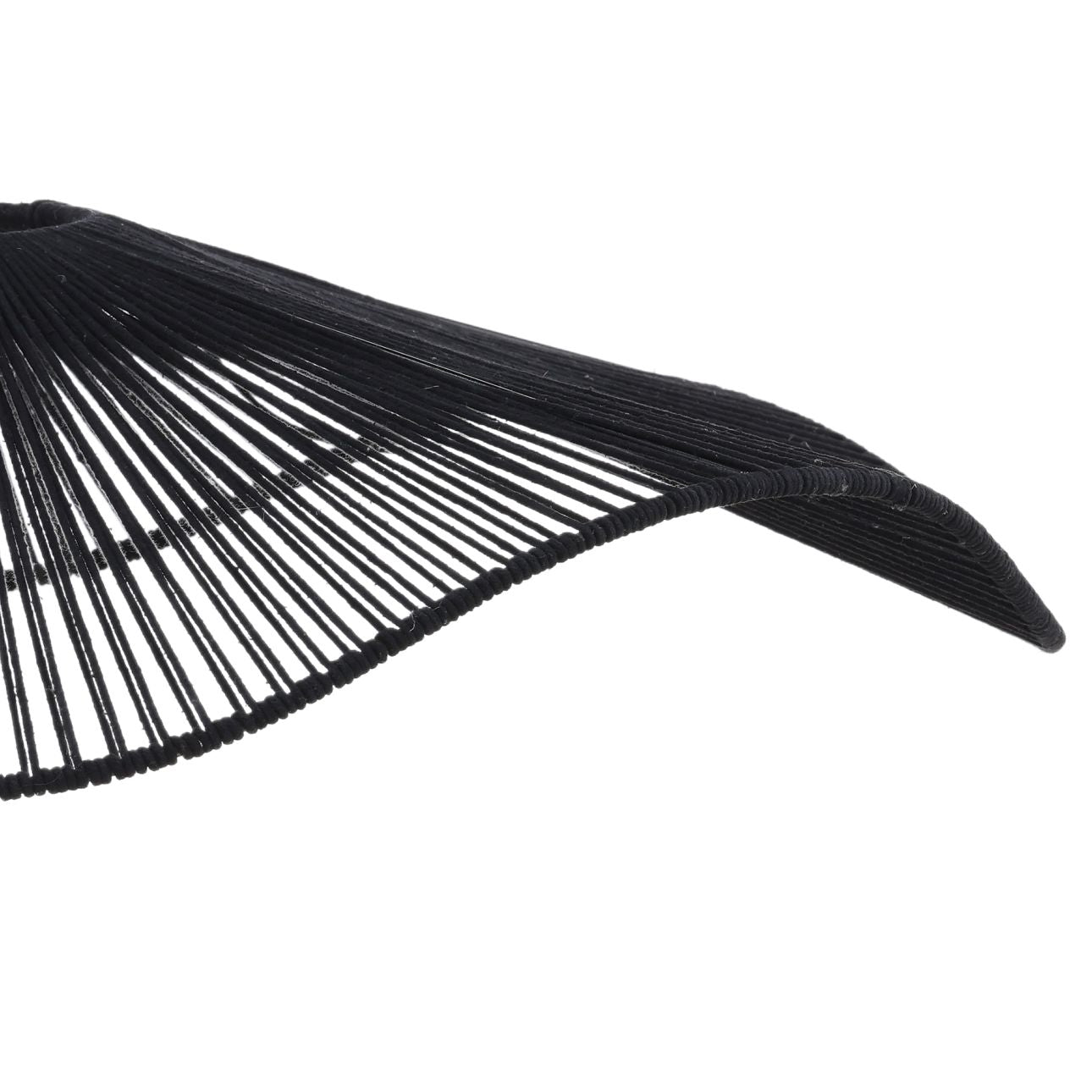 Black Cotton Rope and Steel Light 31 in Wide