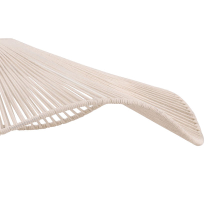 Cream Cotton Rope and Steel Light 31 in Wide