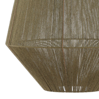 Olive Jute Rope and Steel Light 26.5 in Wide