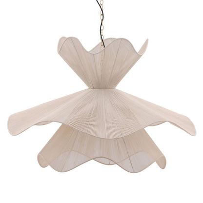 White Jute Rope and Steel Light 44 in Wide