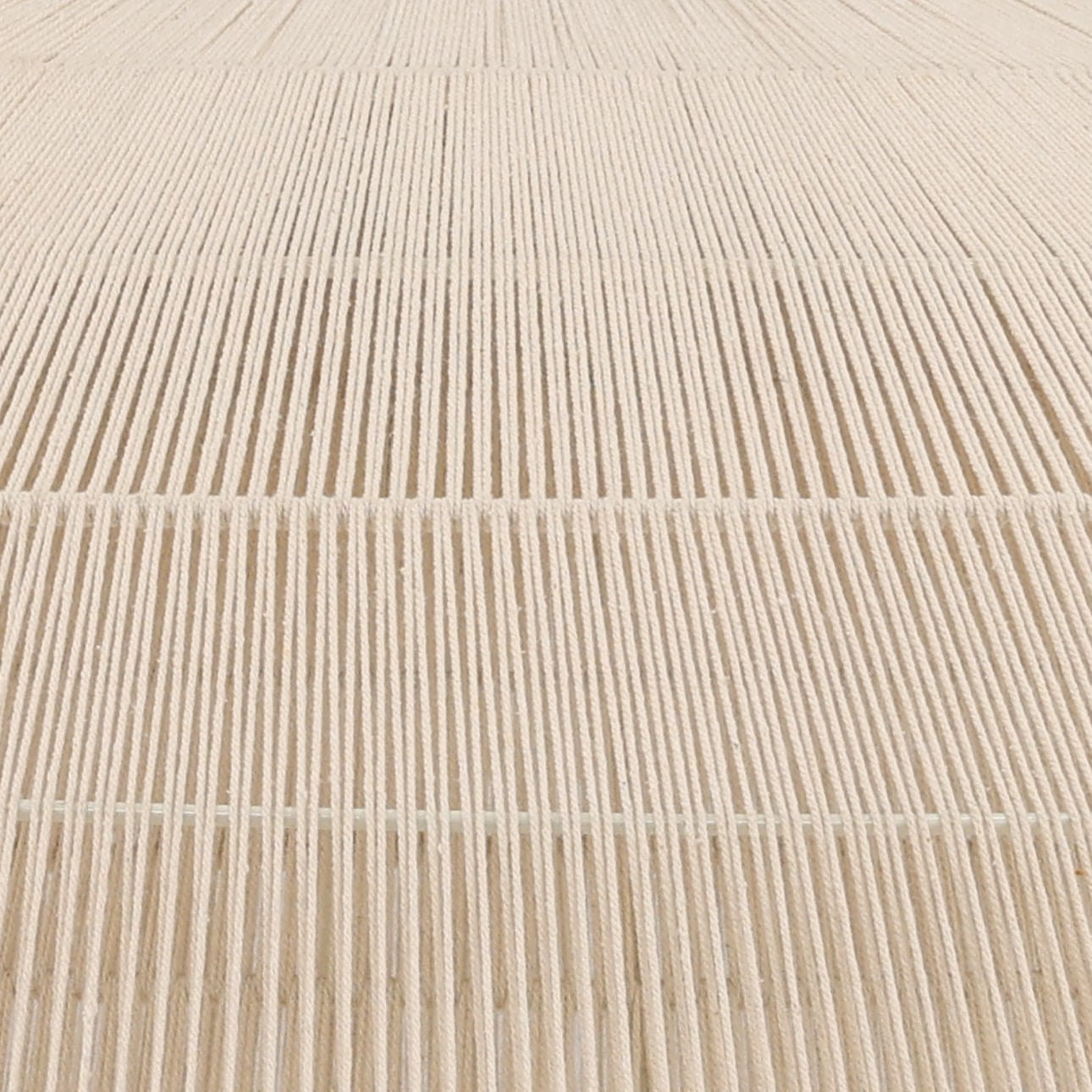 White Jute Rope and Steel Light 36 in Wide