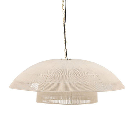 Refined Jute Rope and Steel Pendant
