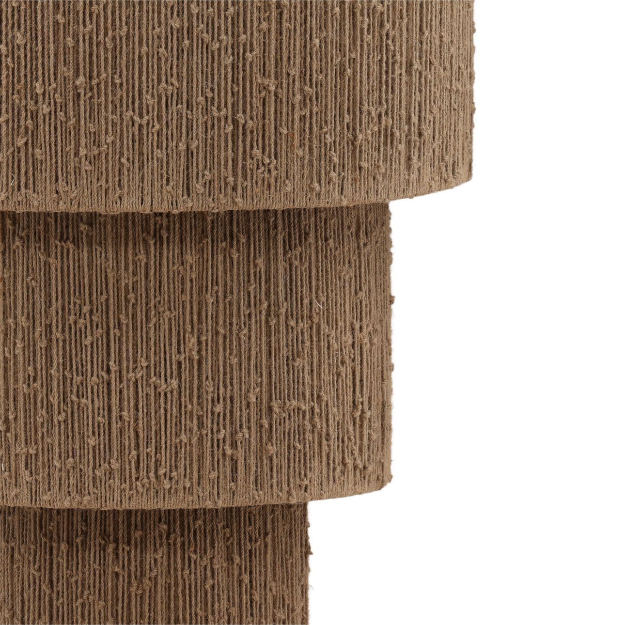 Natural Jute Rope and Steel Light 22 in Wide