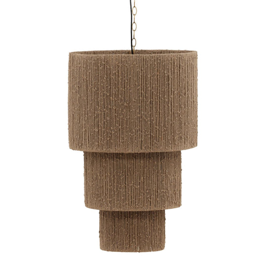 Natural Jute Rope and Steel Light 22 in Wide